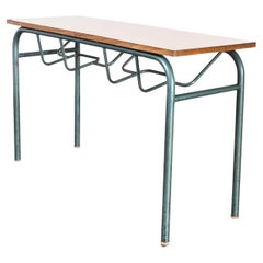 Used 1960's French Mid-Century Mullca School Desk, Console Table