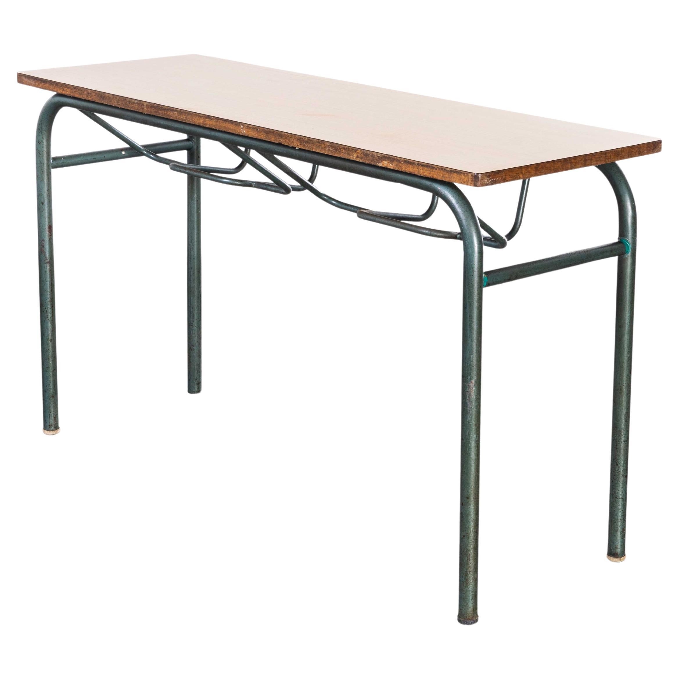 1960's French Mid Century Mullca School Desk, Console Table For Sale