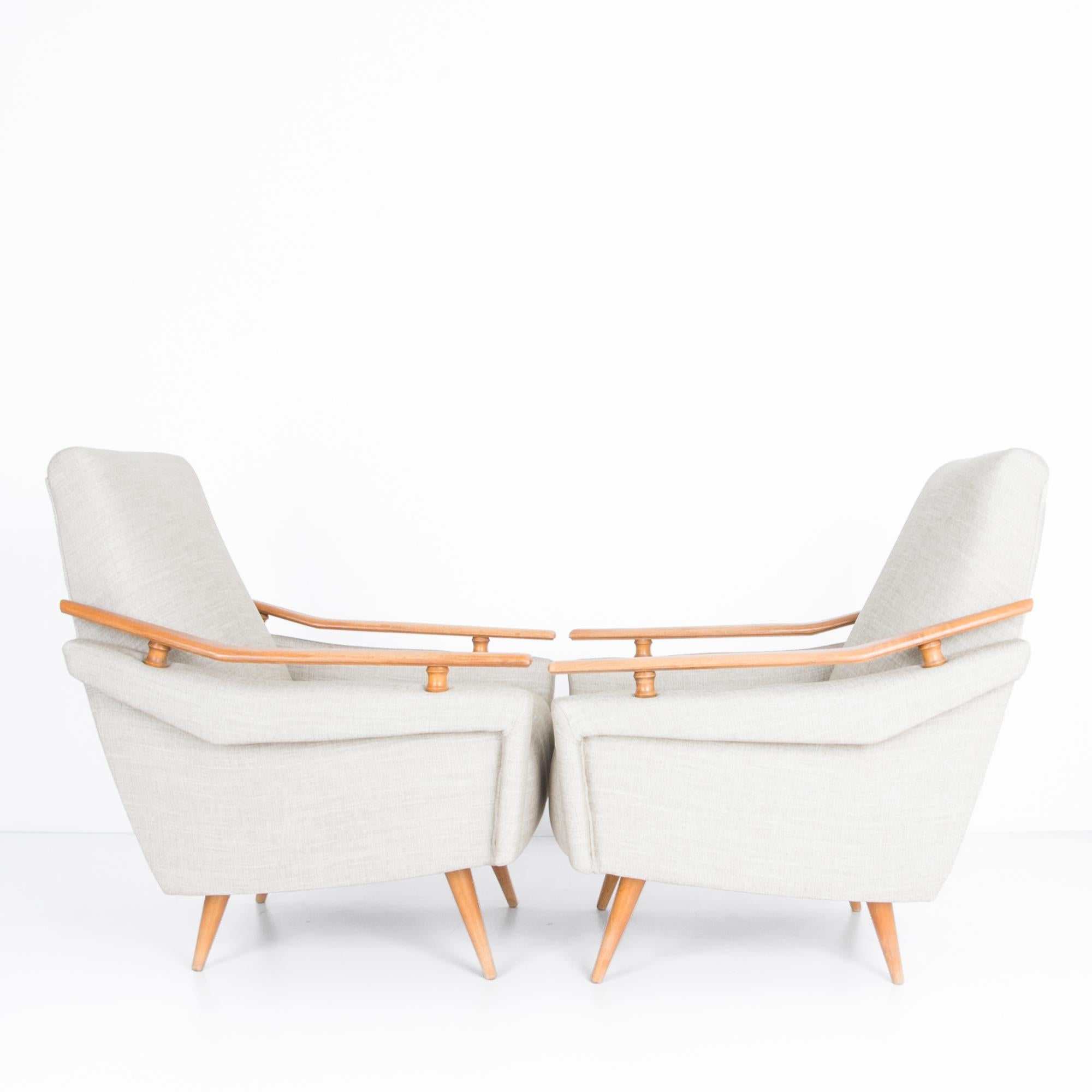 1960s French Mid-Century Modern Armchairs, a Pair 1