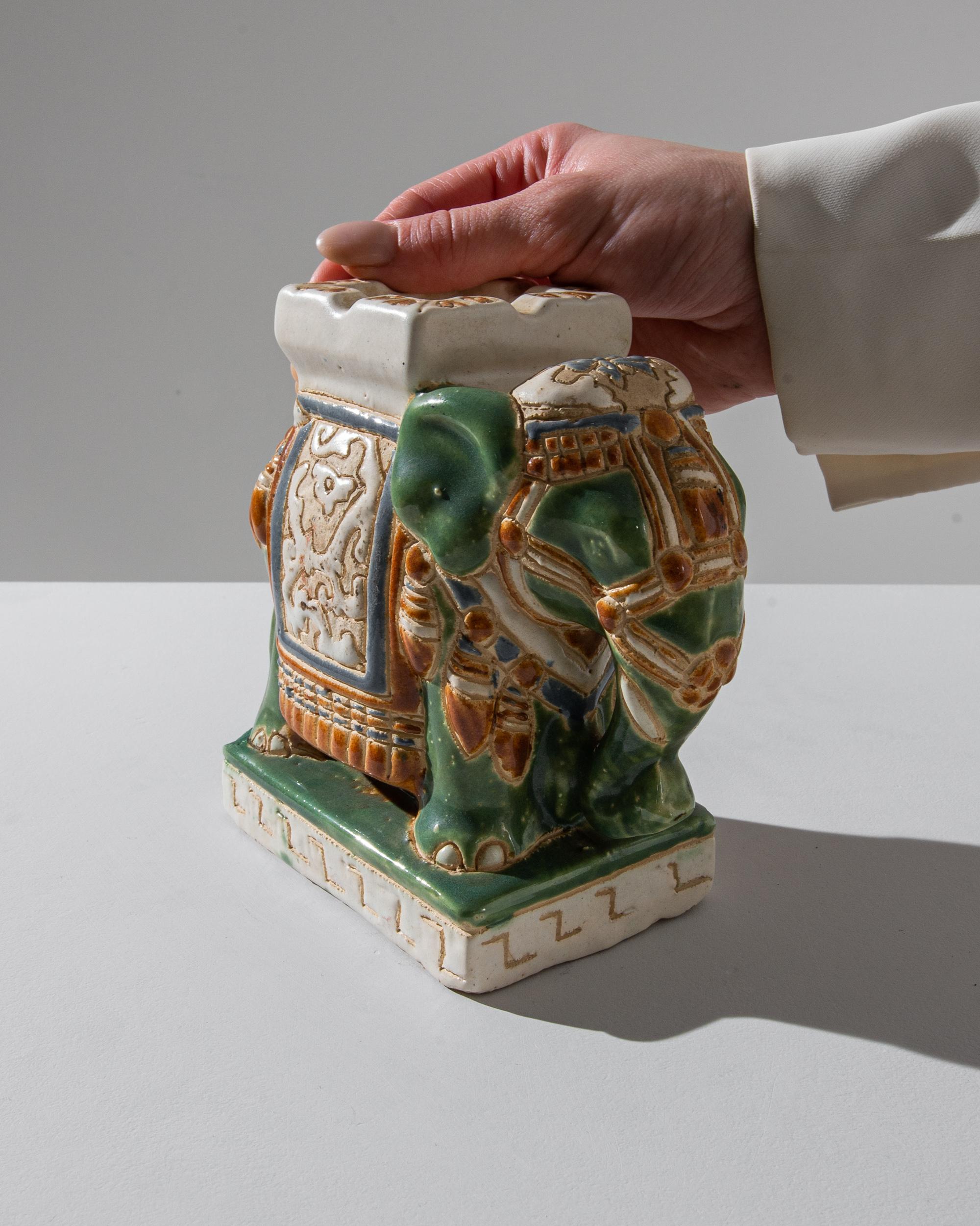 20th Century 1960s French Miniature Ceramic Elephant