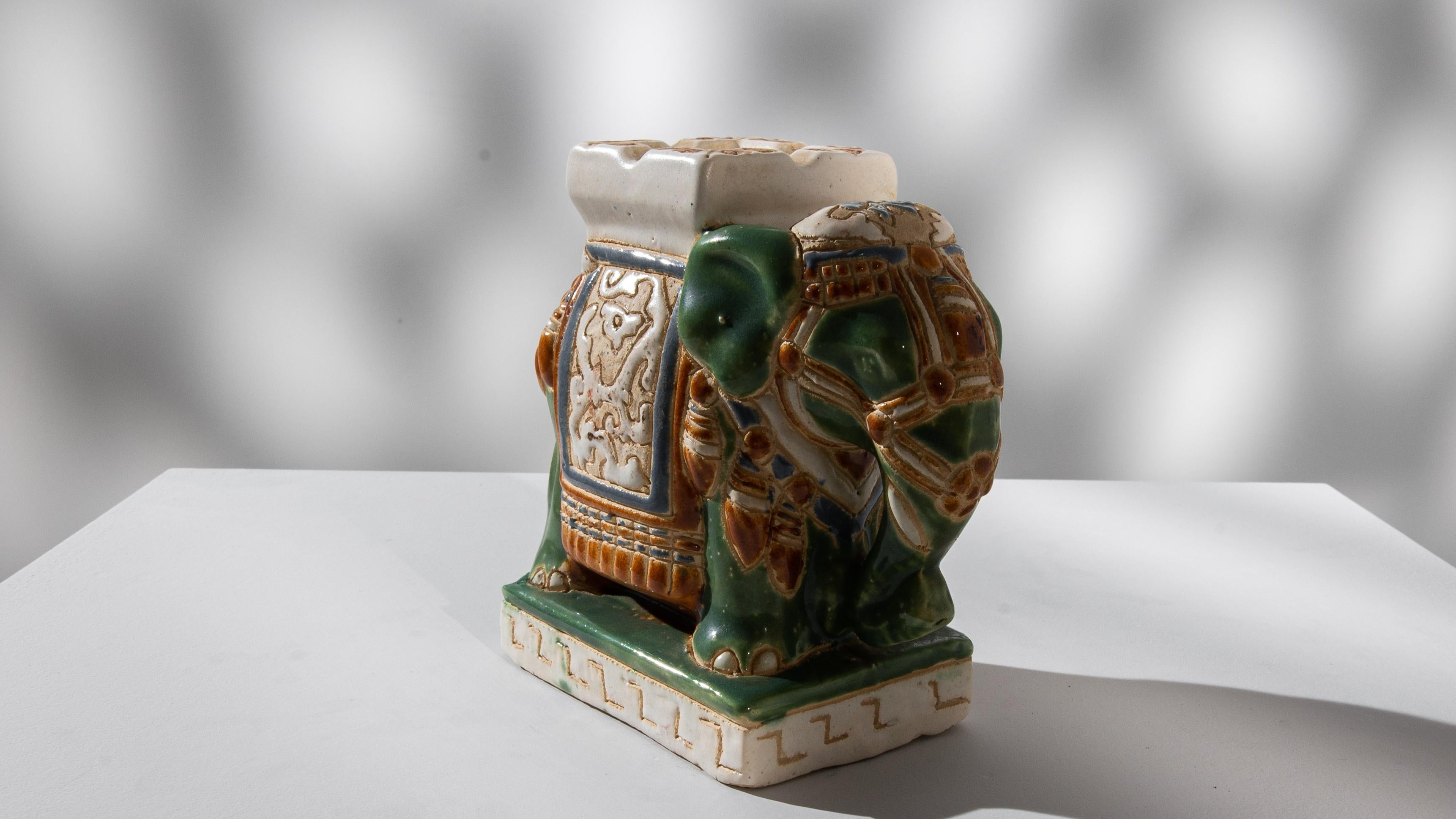 1960s French Miniature Ceramic Elephant 2