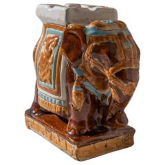 1960s French Miniature Ceramic Elephant