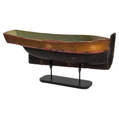 1960s French Model Boat on Metal Stand