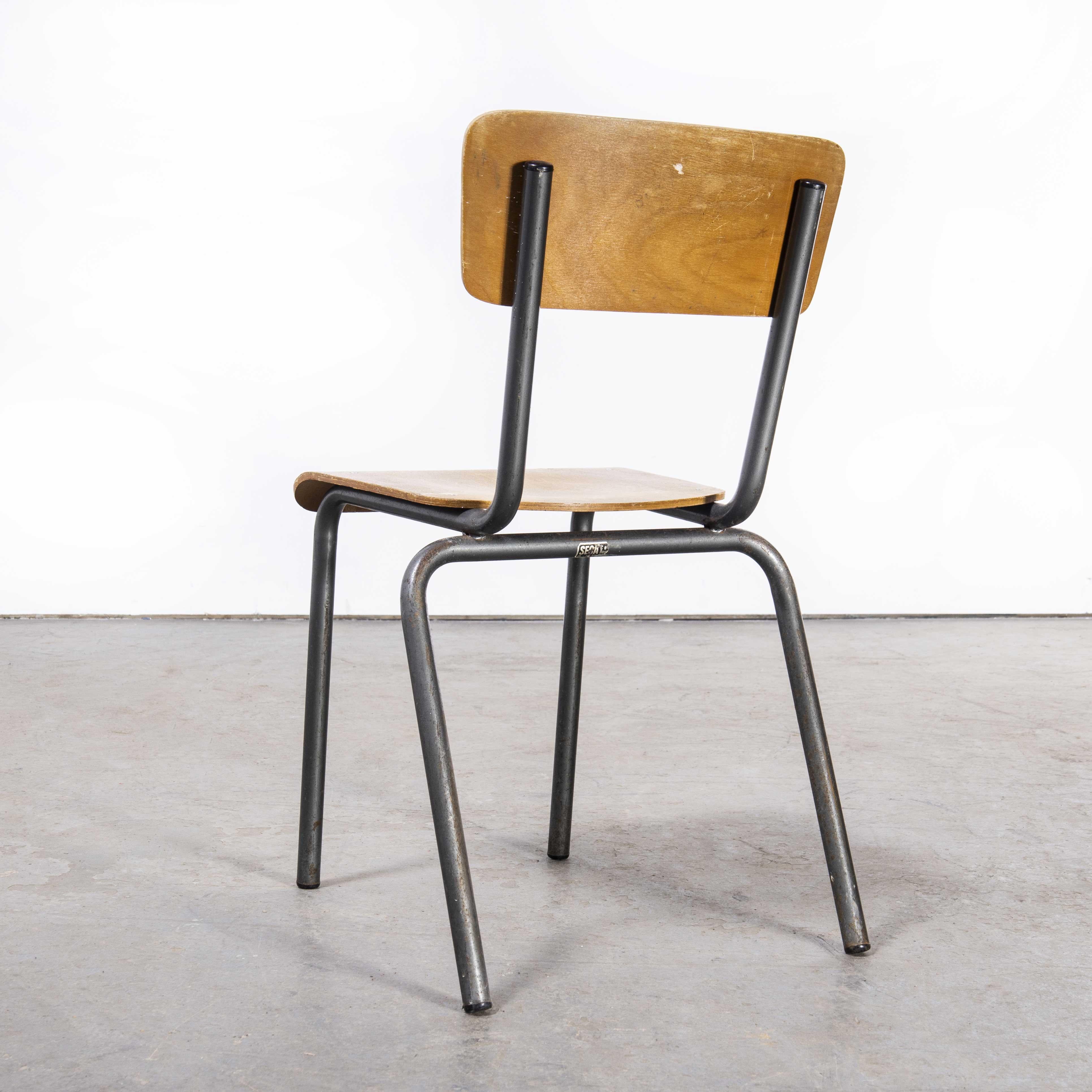 Mid-20th Century 1960's French Mullca School Dining Chairs Model 510, Set of Thirteen