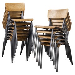 1960's French Mullca School Dining Chairs Model 510, Set of Thirteen