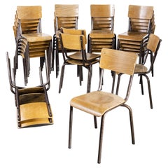 1960's French Mullca Simple Stacking Dining Chairs, Various Quantities Available