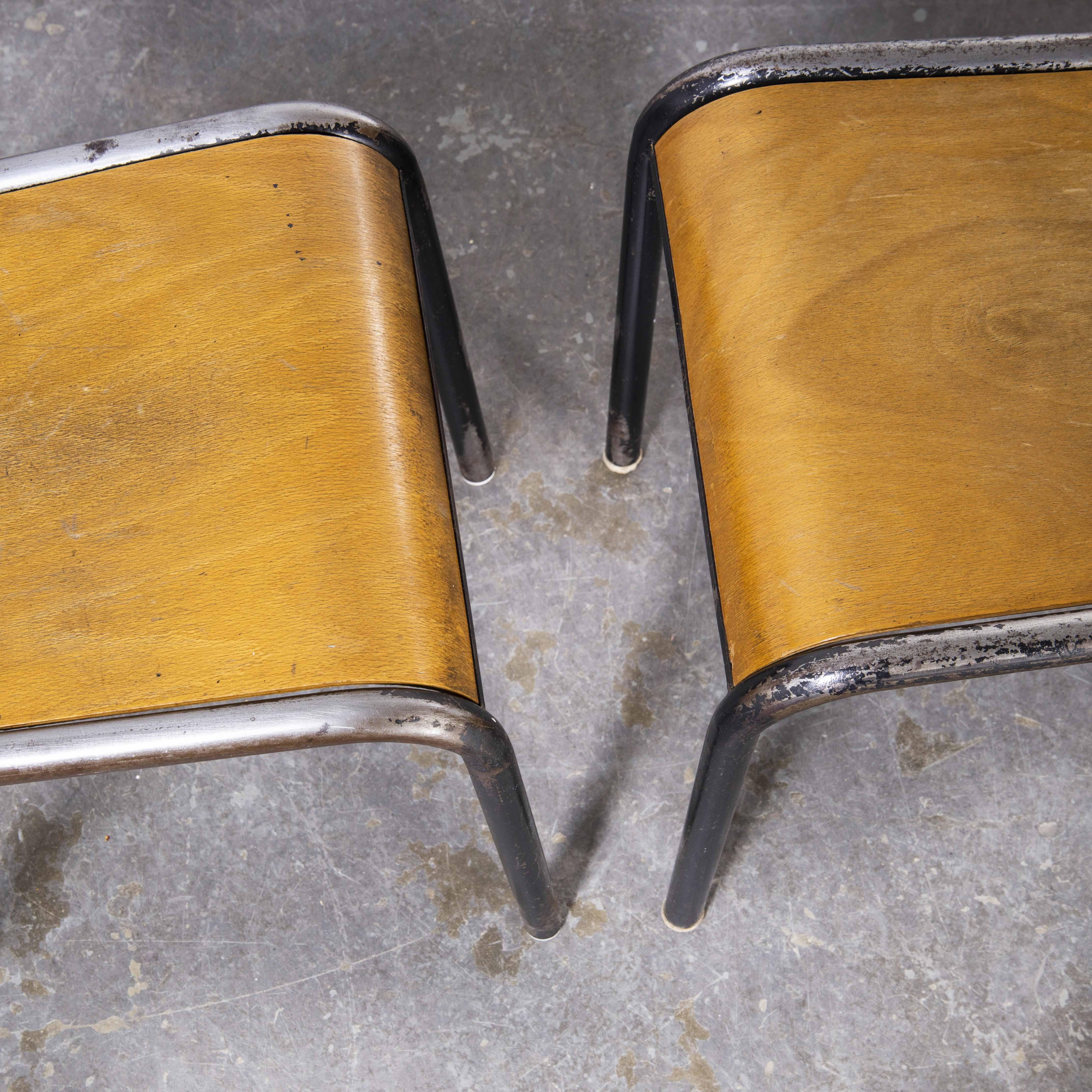 1960's, French Mullca Stacking Chair, Black Frame, Pair For Sale 1