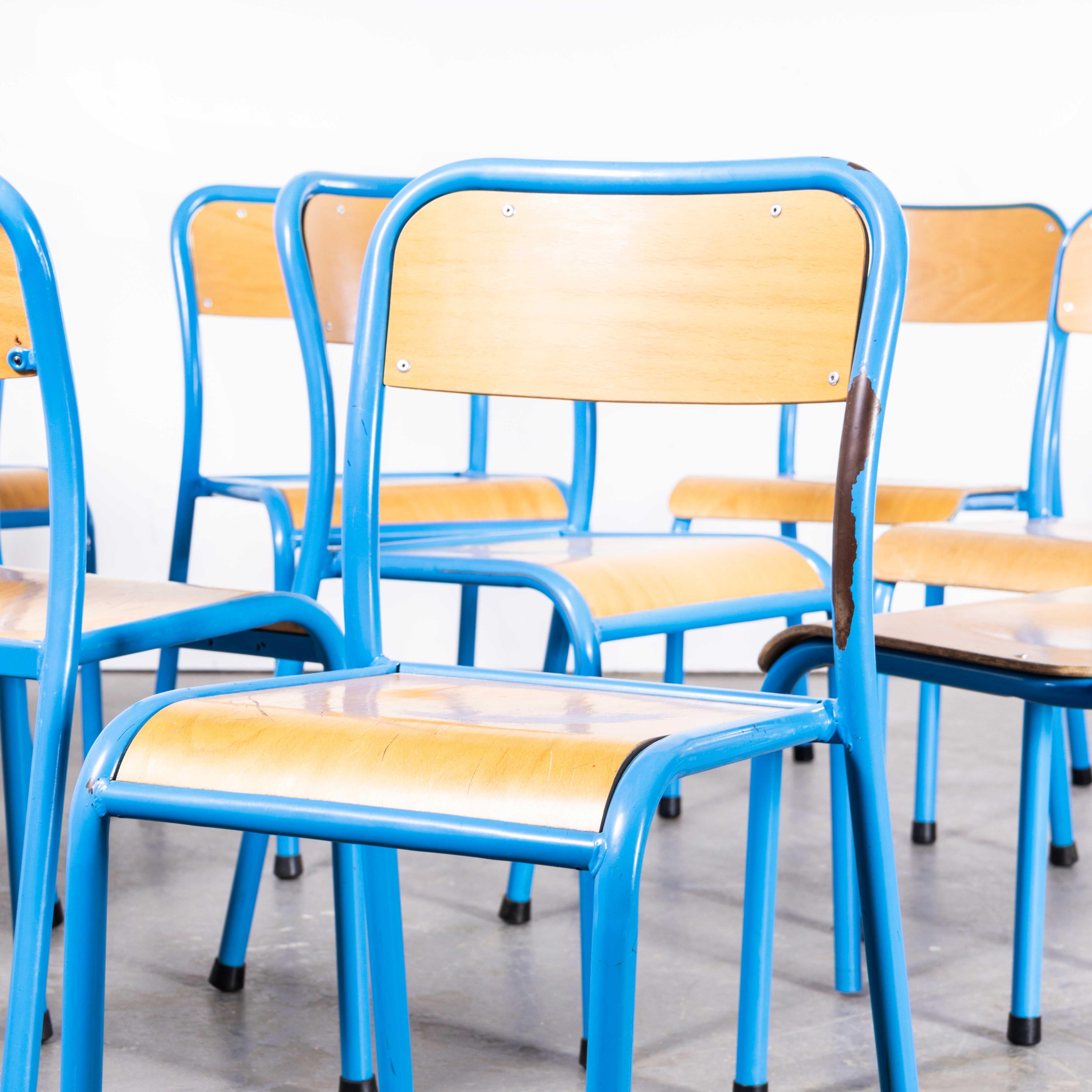 1960s French Mullca Stacking Children's Chairs, Set of Nine For Sale 4