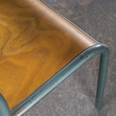 1960's French Mullca Stacking, Dining Chairs, Aqua Model 510, Set of Six