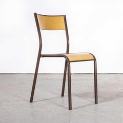 1960's French Mullca Stacking, Dining Chairs, Chocolate Model 510, Set of F