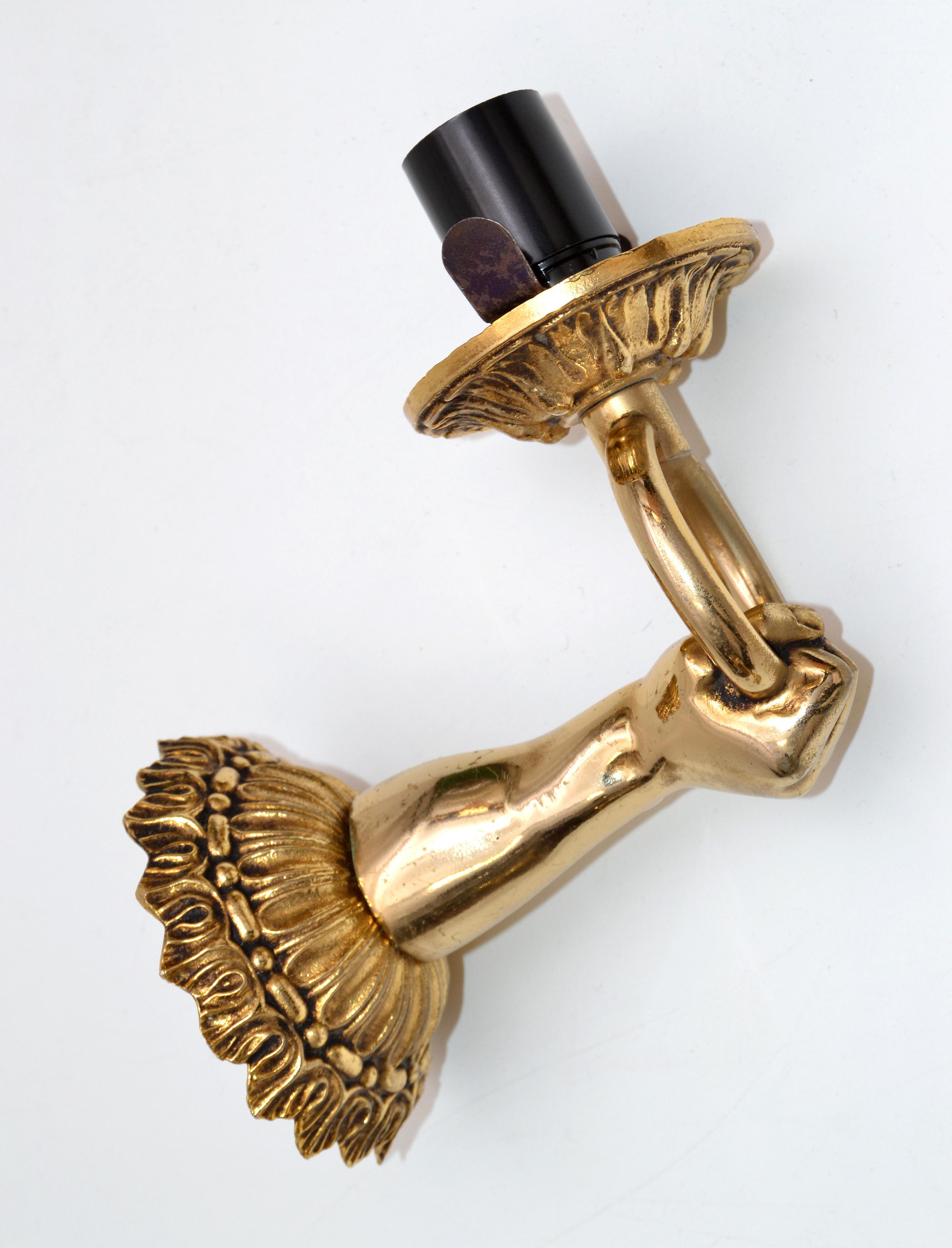 1960s French Neoclassical Hand Brass and Opaline Glass Sconces, 3 Pair Available For Sale 1