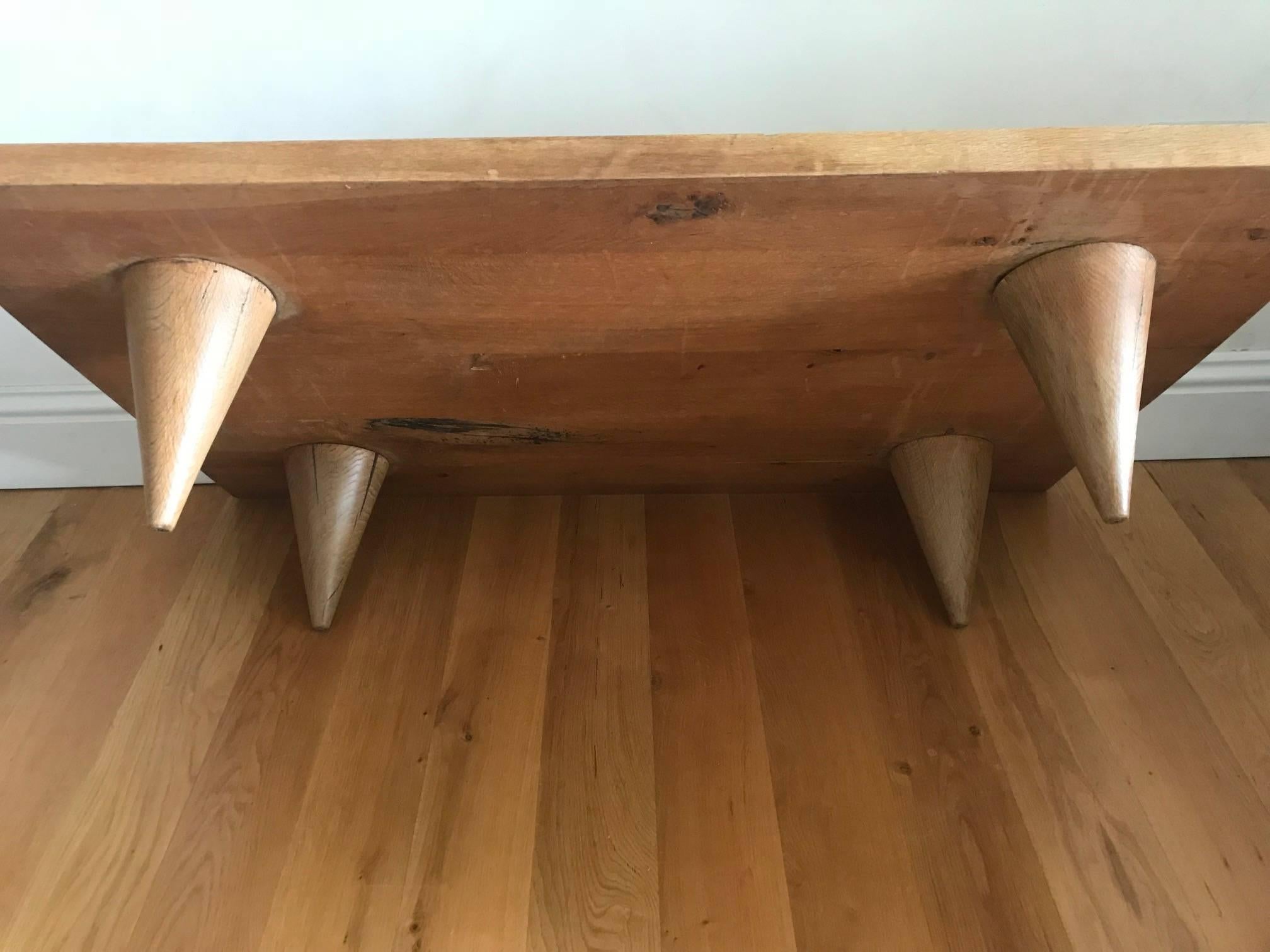 1960s French Oak Coffee Table 6