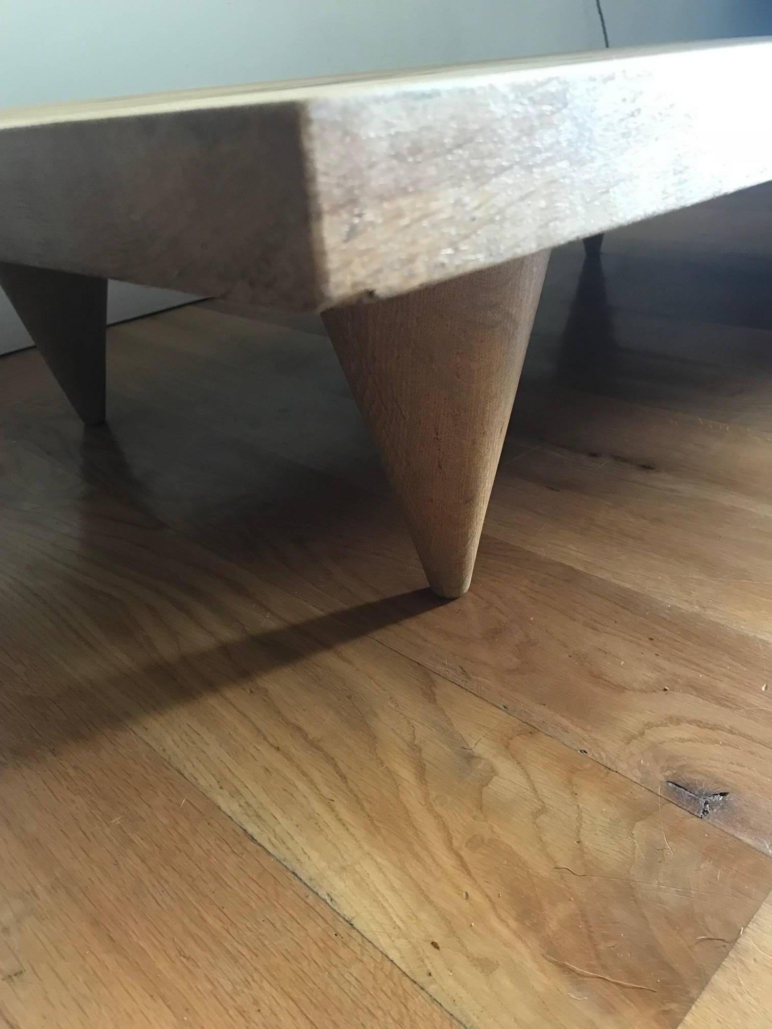 1960s French Oak Coffee Table 4