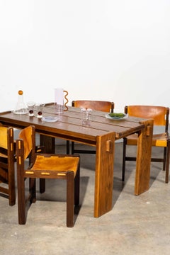1960s French Oak Dining Table