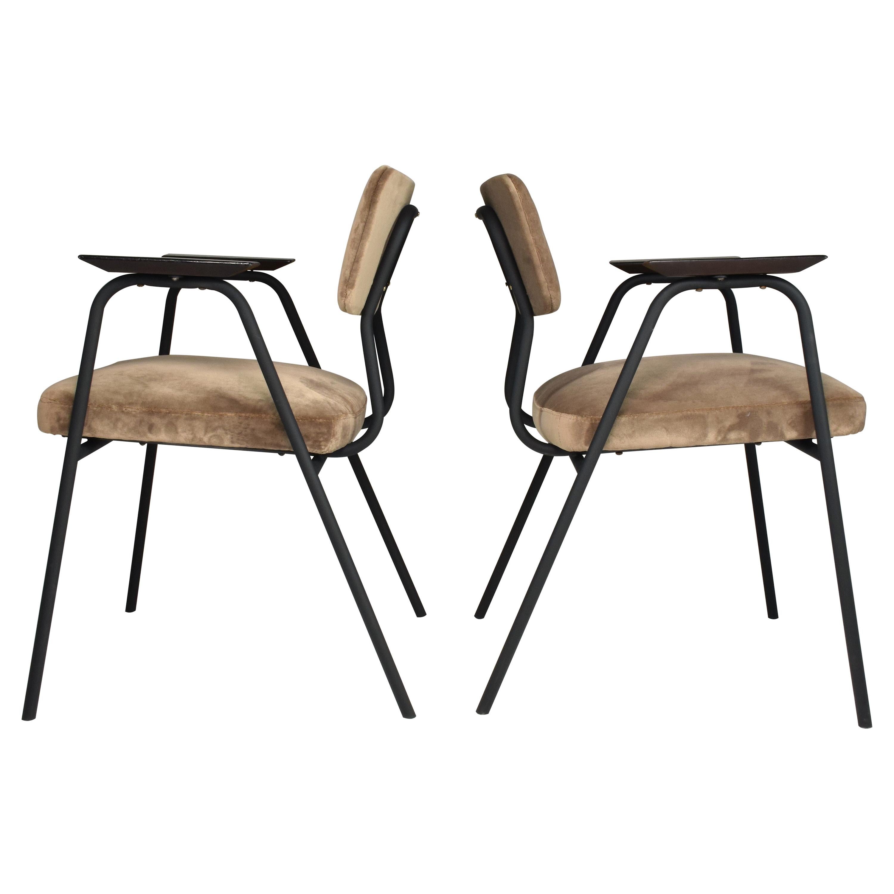 1960's French Pair of Armchairs by Pierre Guariche 
