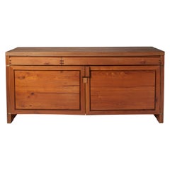 Französischer Pierre Chapo-Schrank aus handgefertigter Ulme, 1960er Jahre