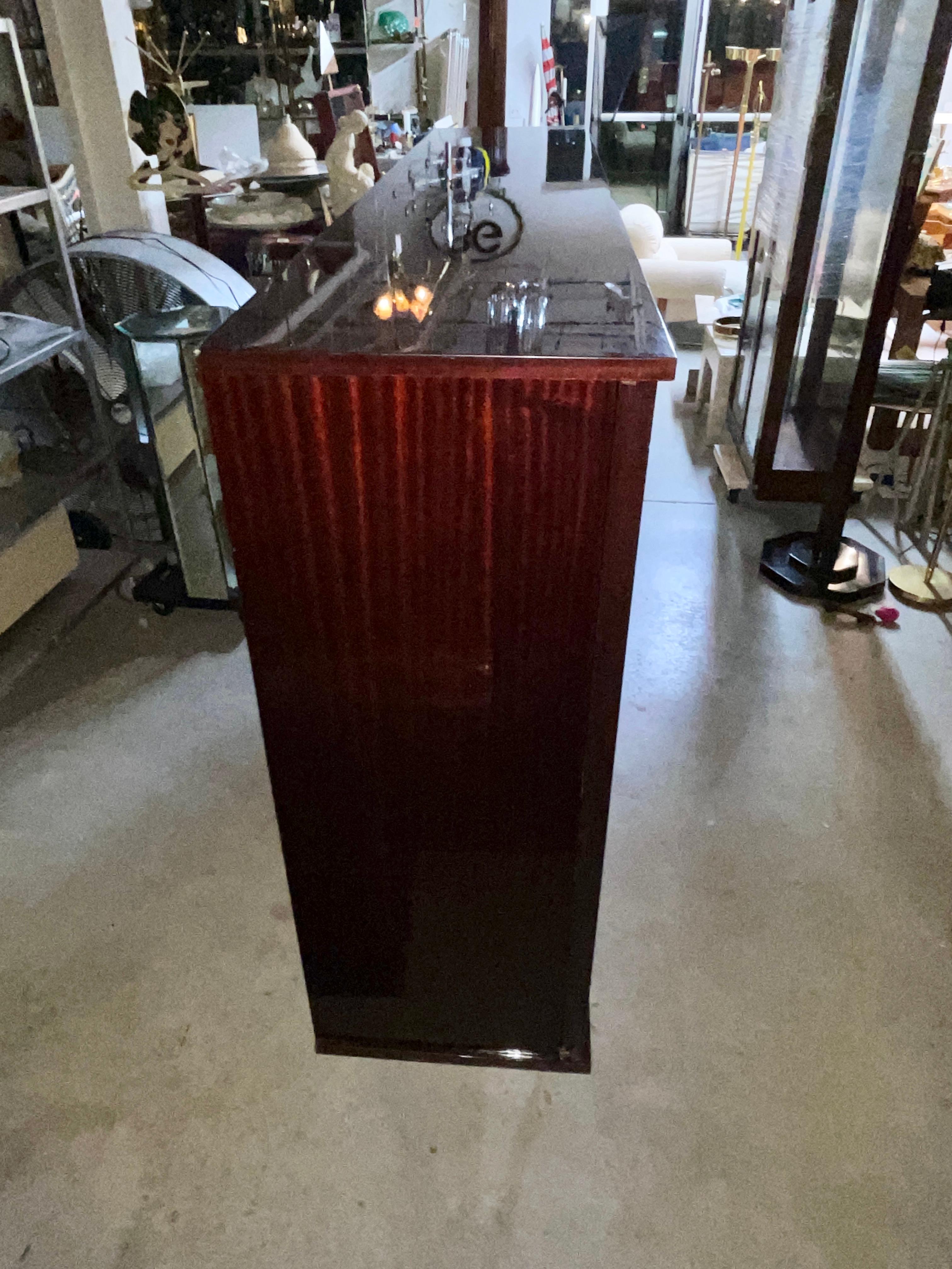 1960's French Polished Mahogany Bar & Buffet For Sale 9