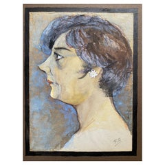 Portrait français des années 1960 Femme élégante et à la mode