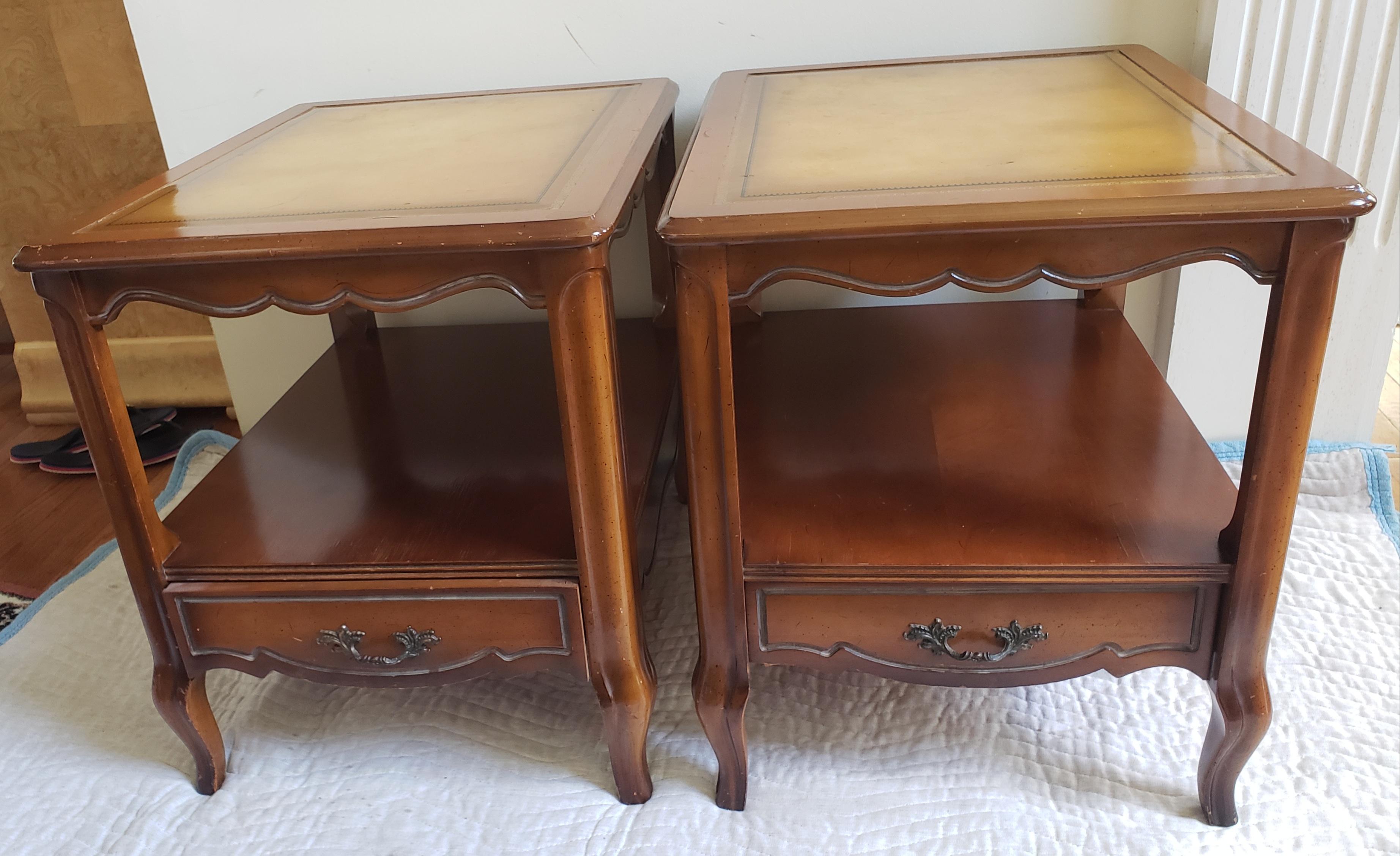 vintage coffee table and end tables