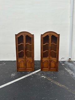 1960s French provincial style Arch Cabinets Bookcase , Set of 2