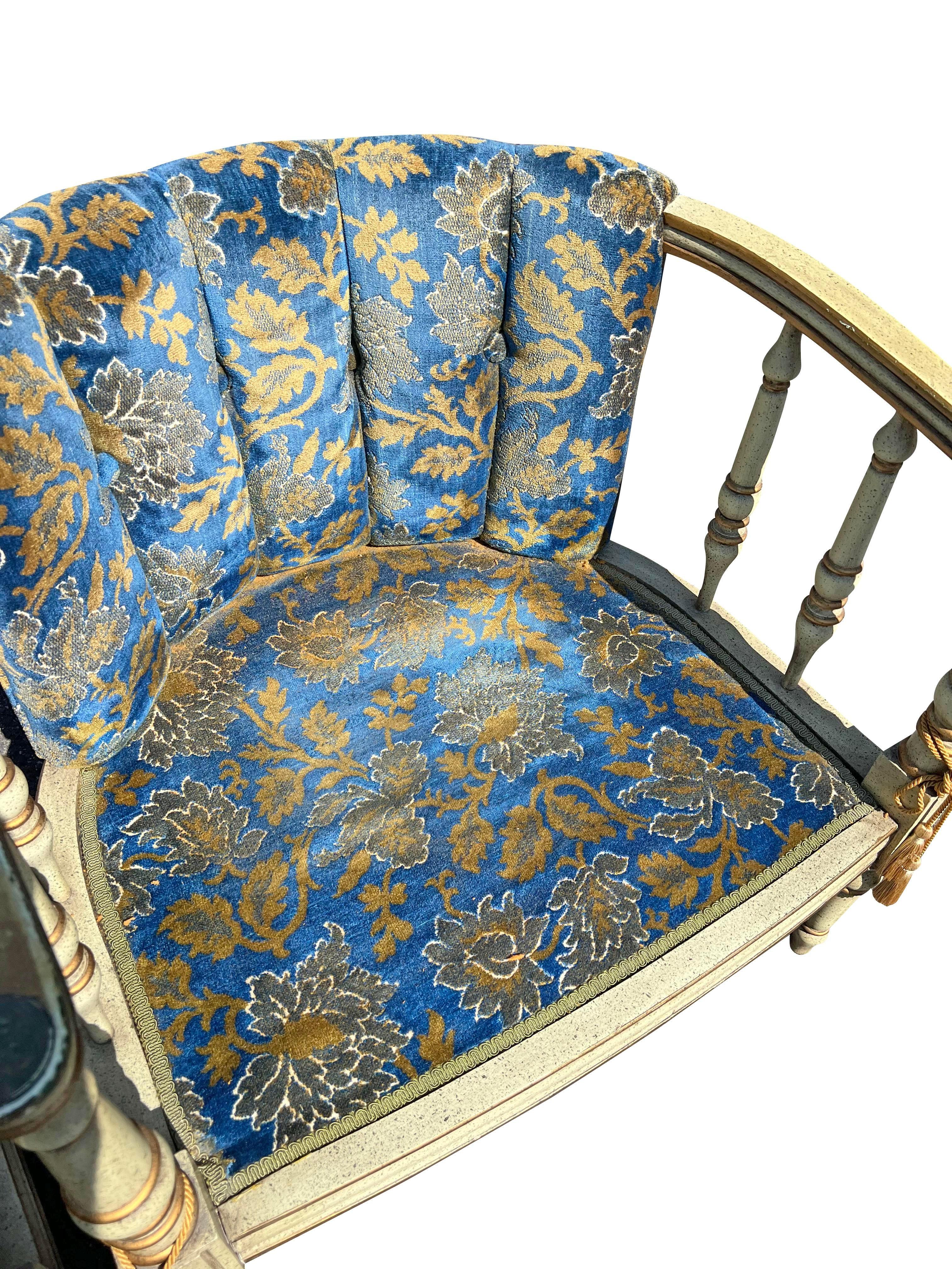 1960s French Provincial Style Vintage Lounge Chairs a Pair 1