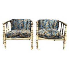 1960s French Provincial Style Vintage Lounge Chairs a Pair
