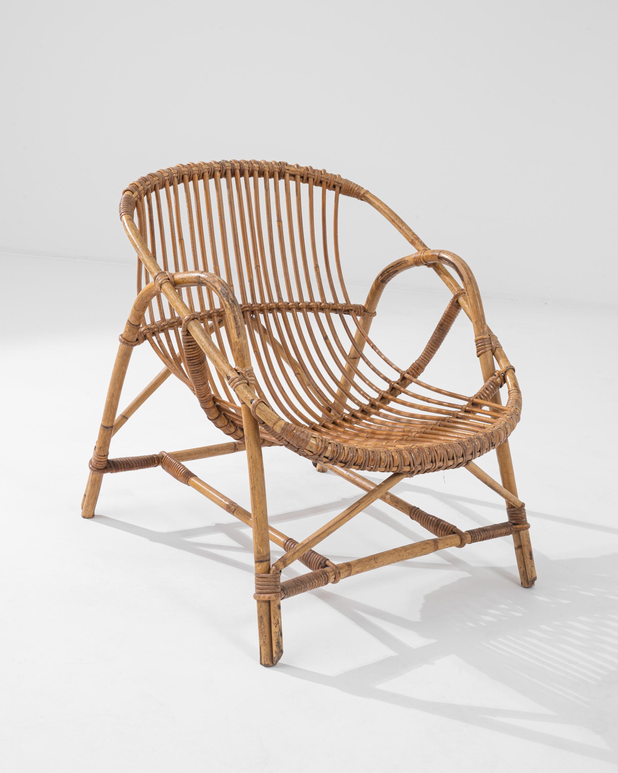 1960s French Rattan Armchair 4