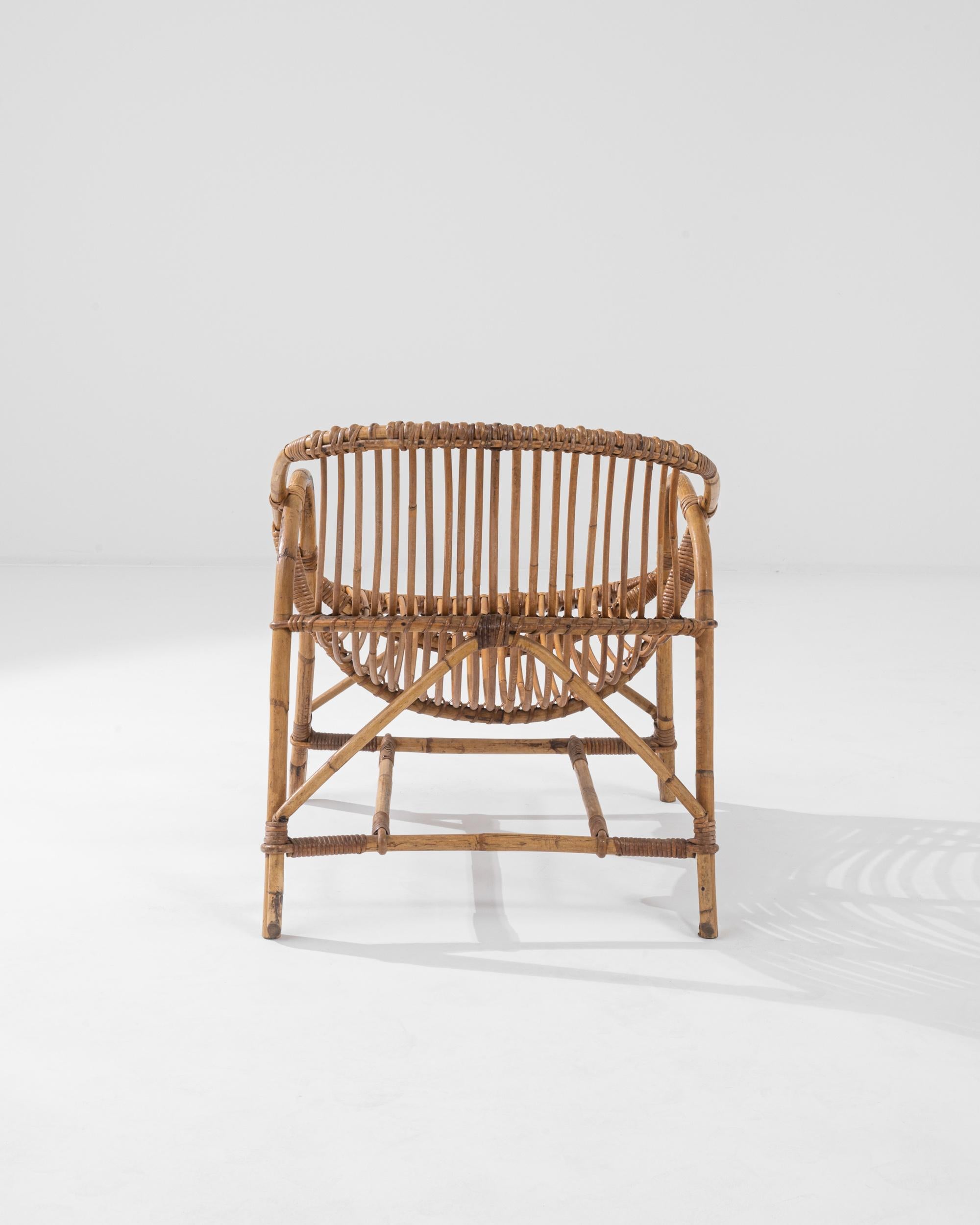 1960s French Rattan Armchair 1