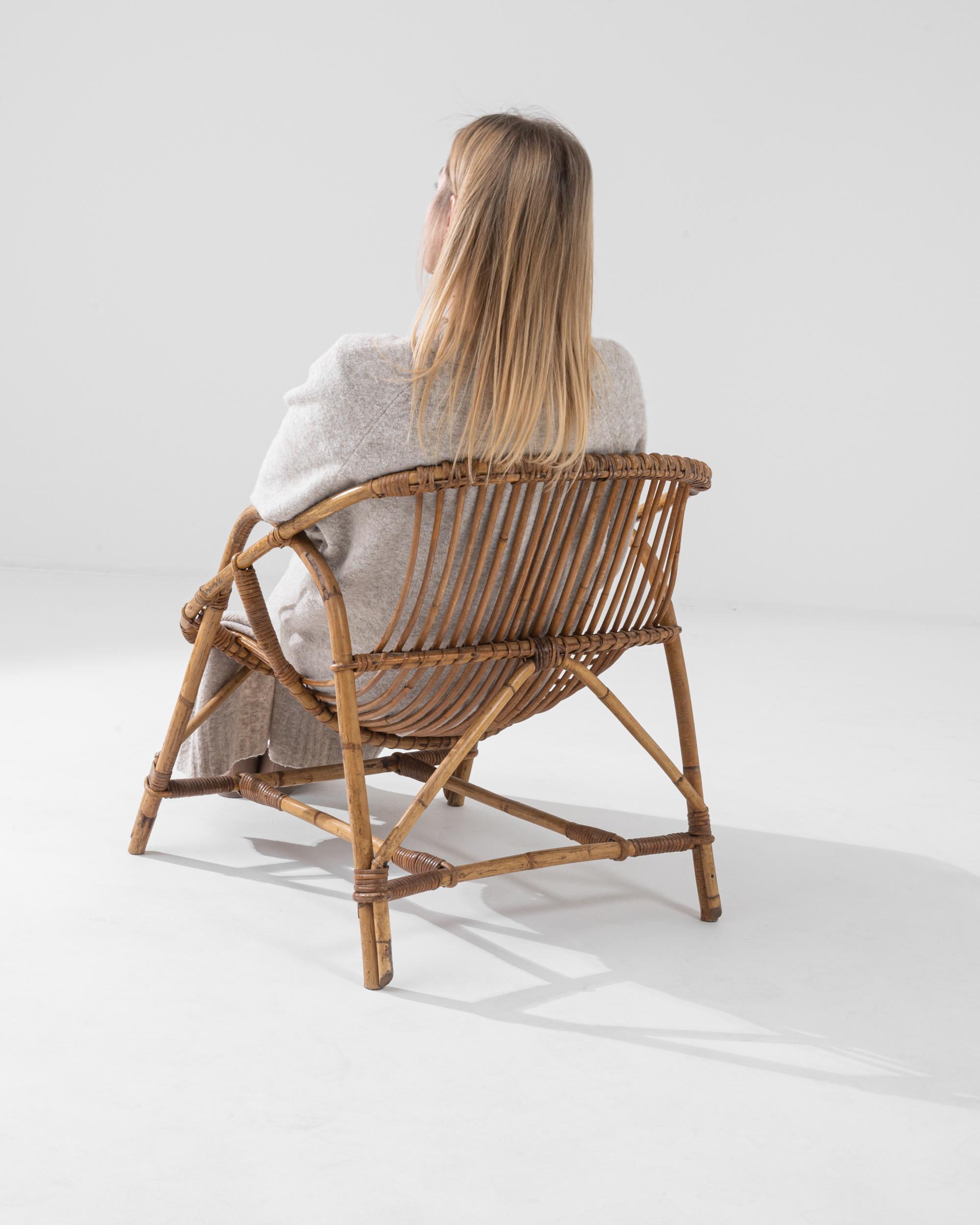 1960s French Rattan Armchair 3