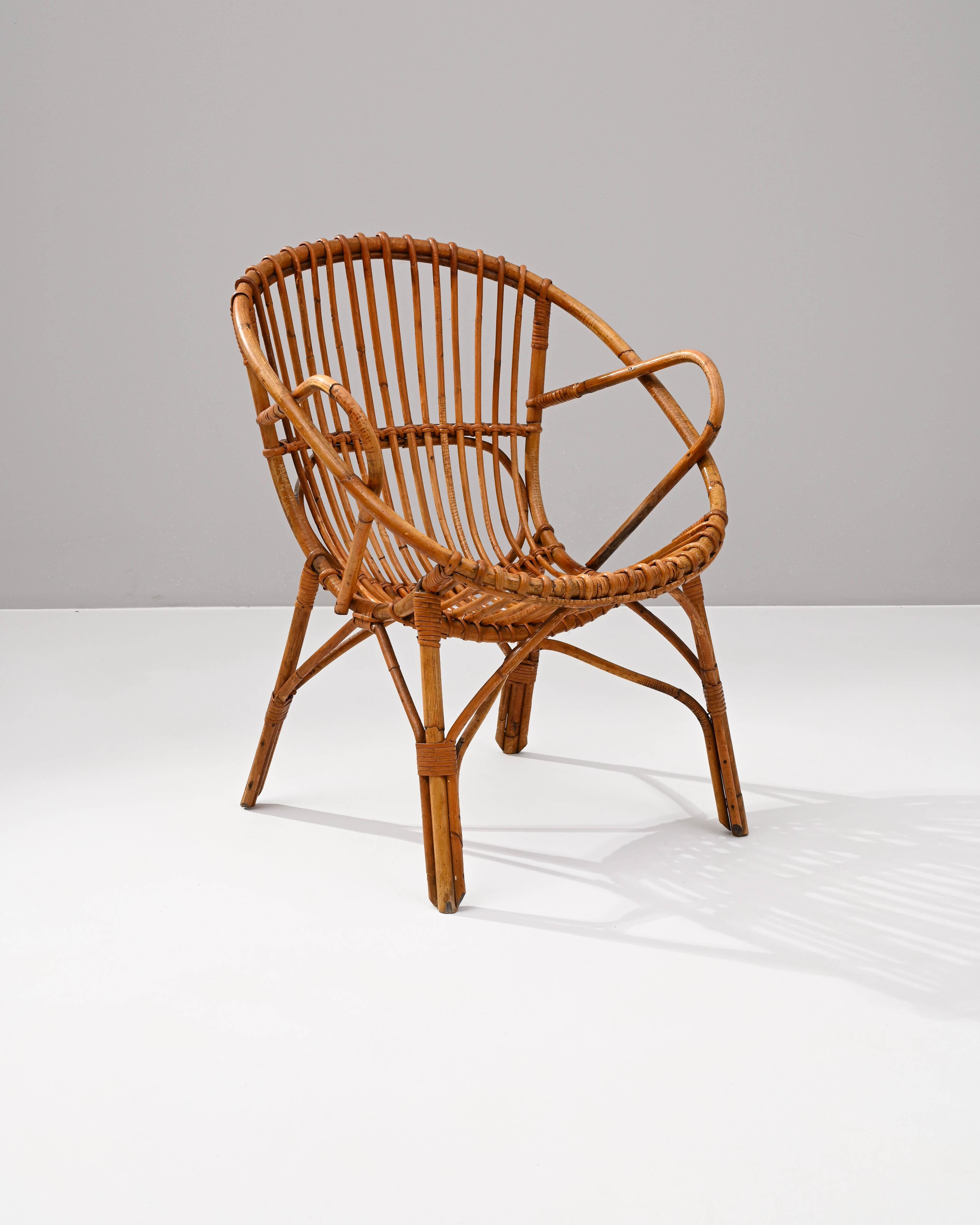 1960s French Rattan Armchair 3