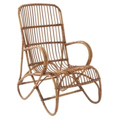 1960s French Rattan Armchair