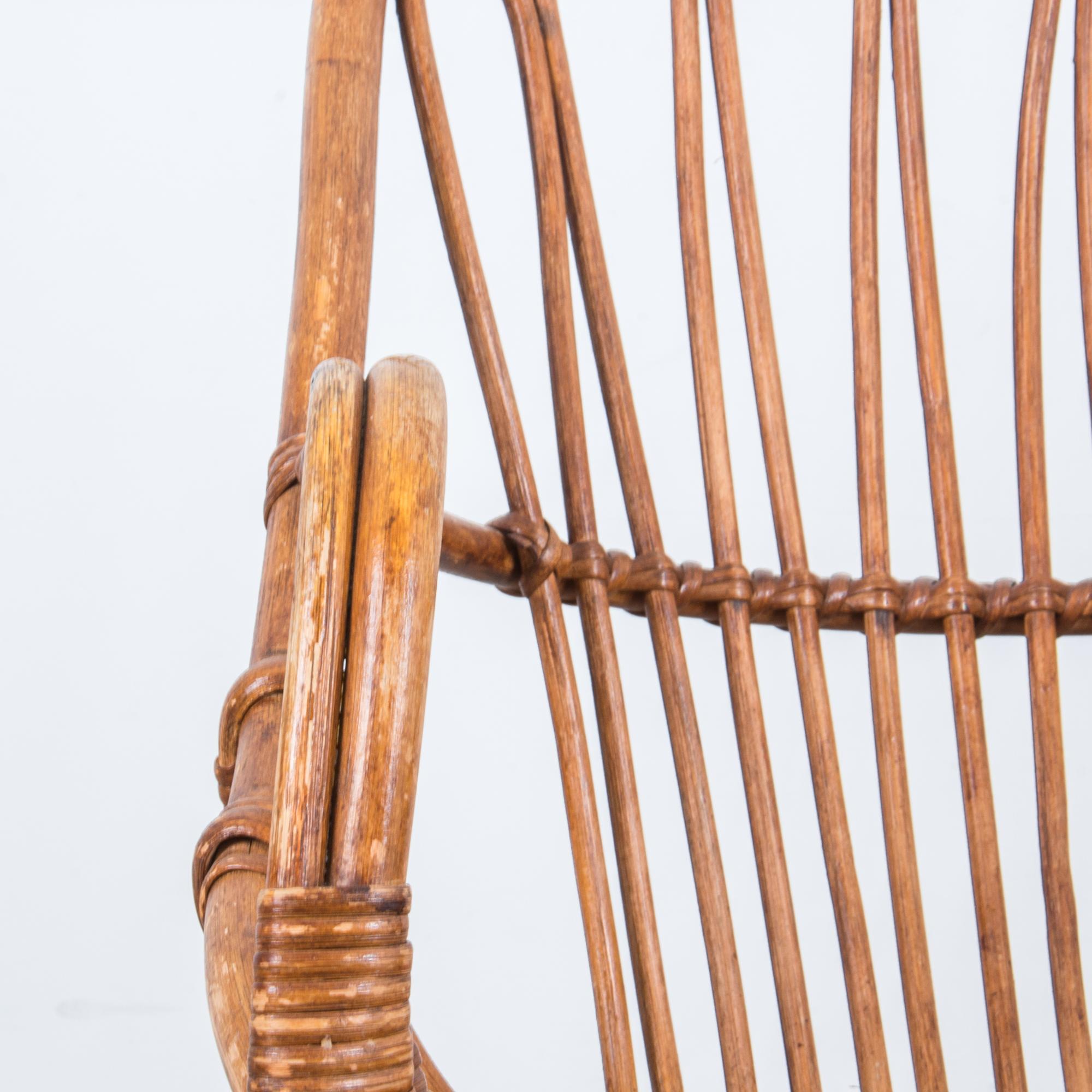 1960s French Rattan Armchairs, a Pair 7