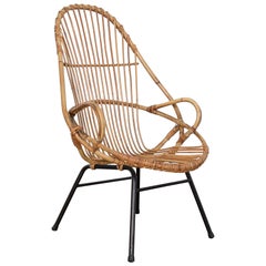 1960s French Rattan Chair