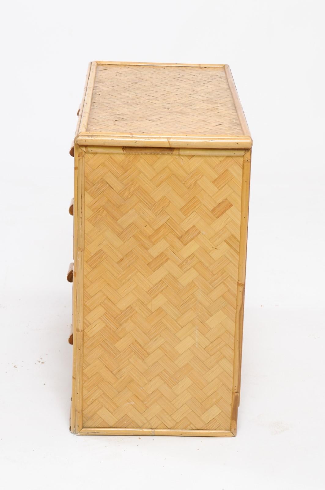 1960s French Rattan Commode 5
