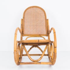 1960s French Rattan Rocking Chair