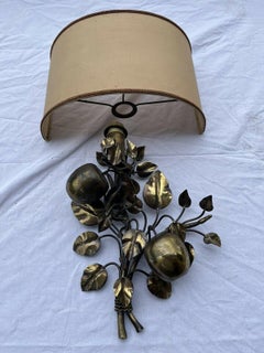 1960s French Regency Bronze Apple Tree Branch Wall Sconce/ Sculpture att. Jansen