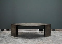 1960s French Riven Slate Coffee Table