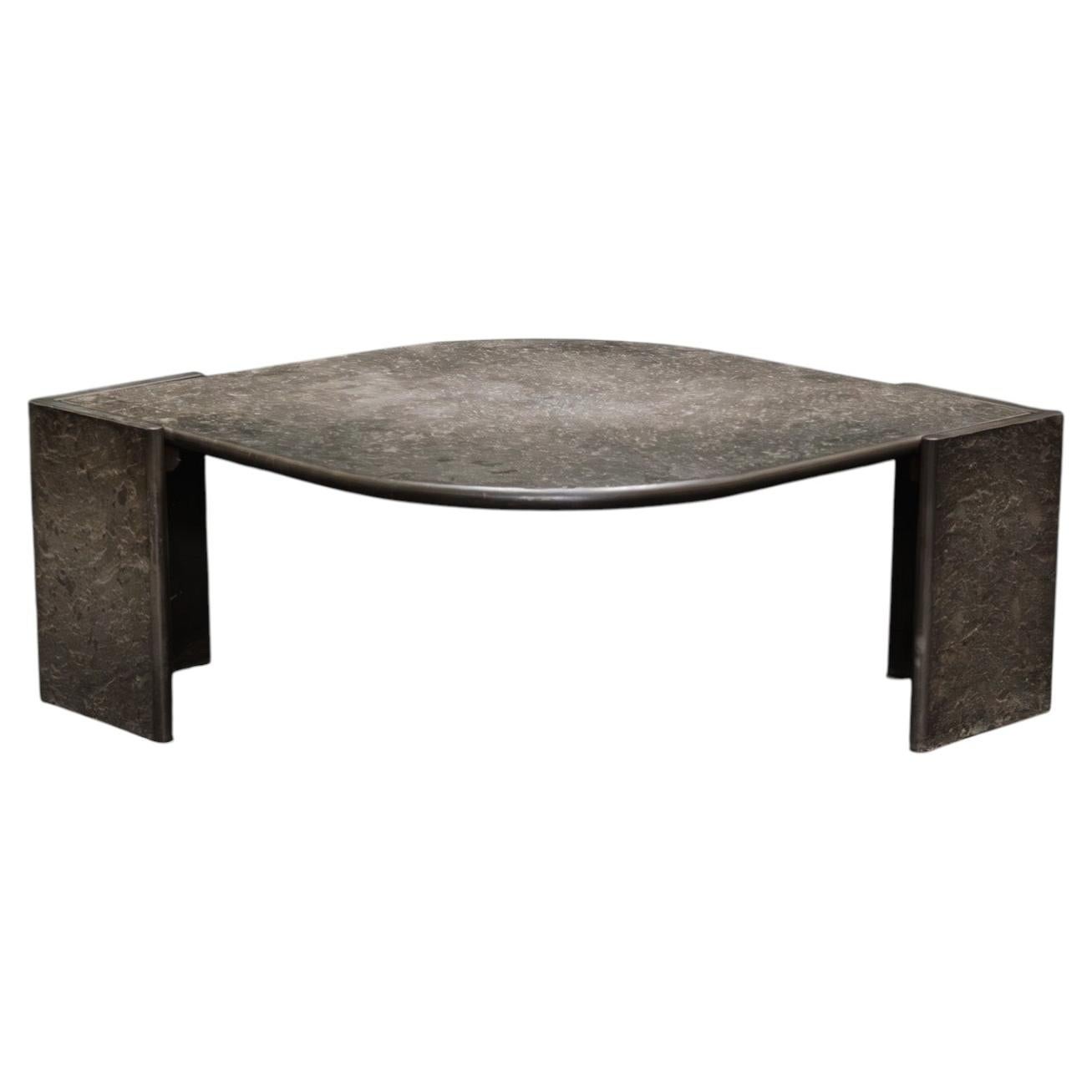 1960s French Riven Slate Coffee Table