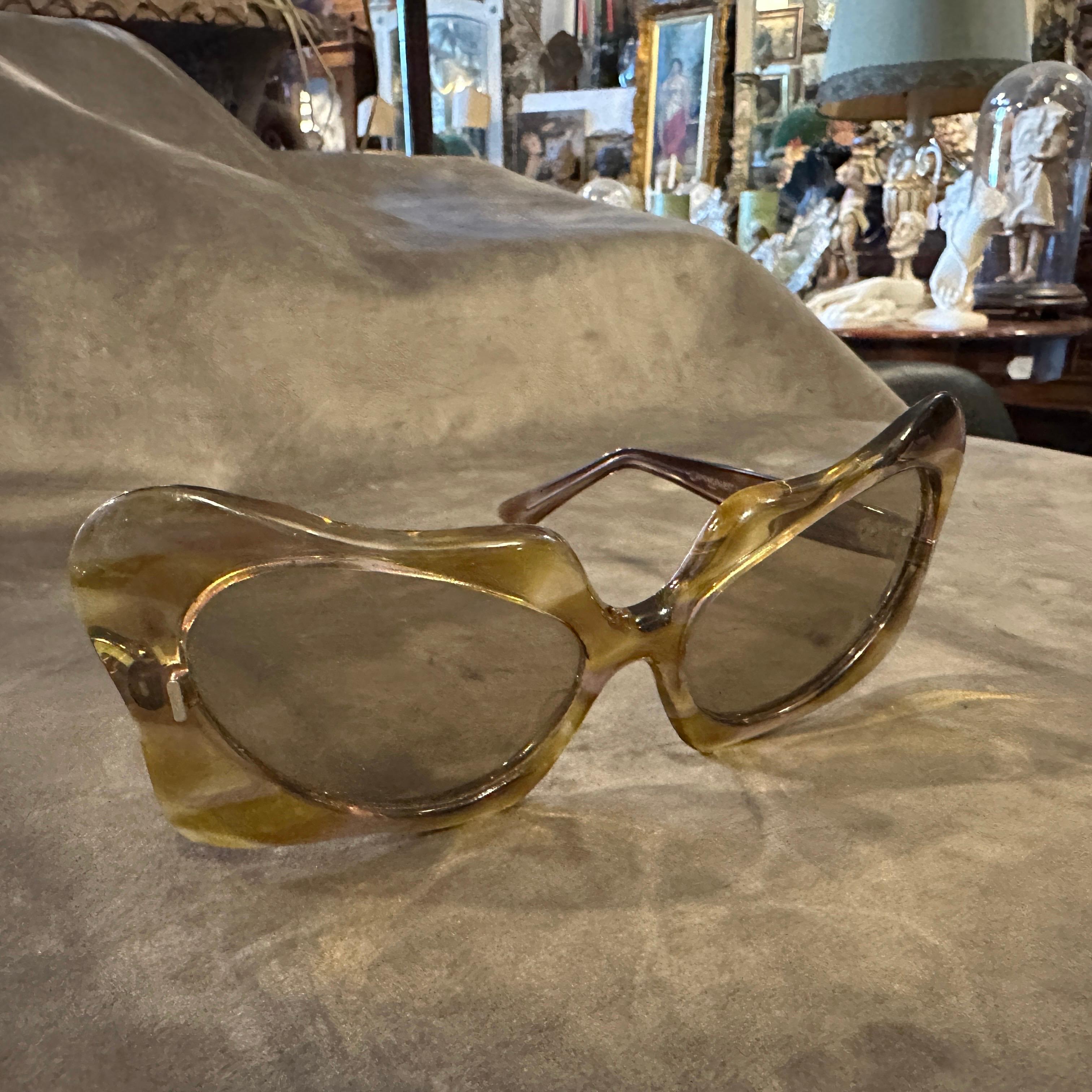 1960s French Riviera Style Amazing French Oversized Sunglasses For Sale 5