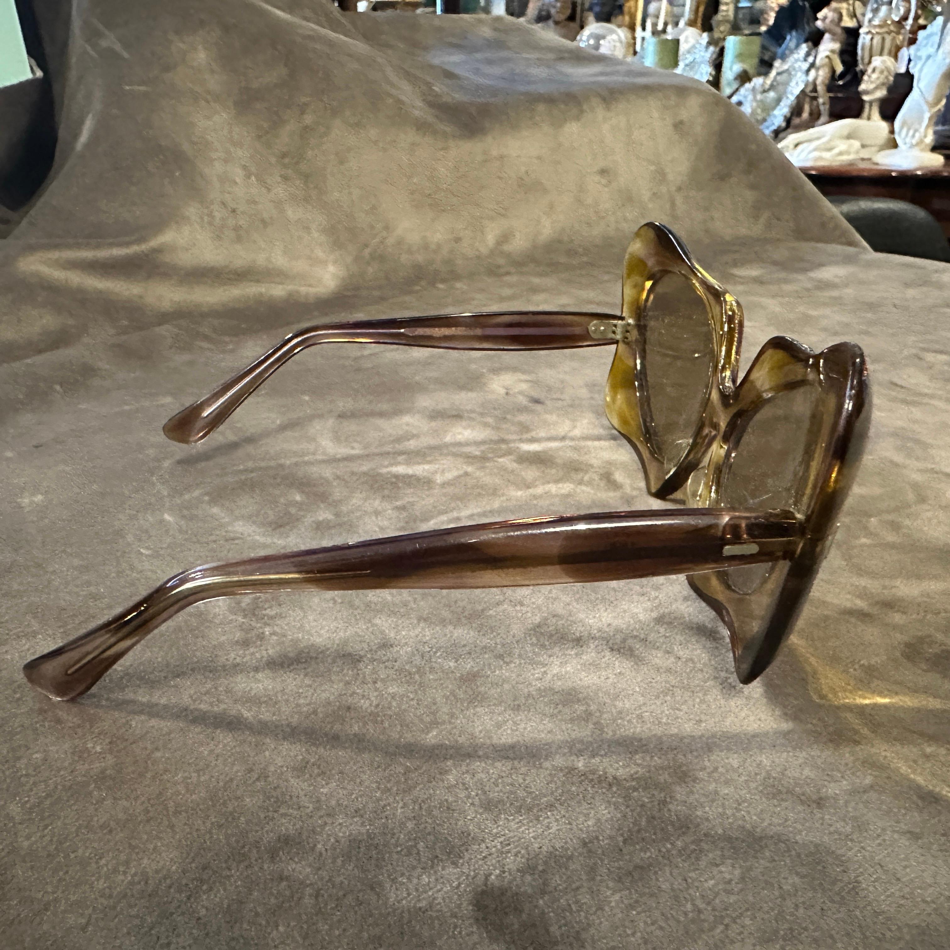 1960s French Riviera Style Amazing French Oversized Sunglasses For Sale 7