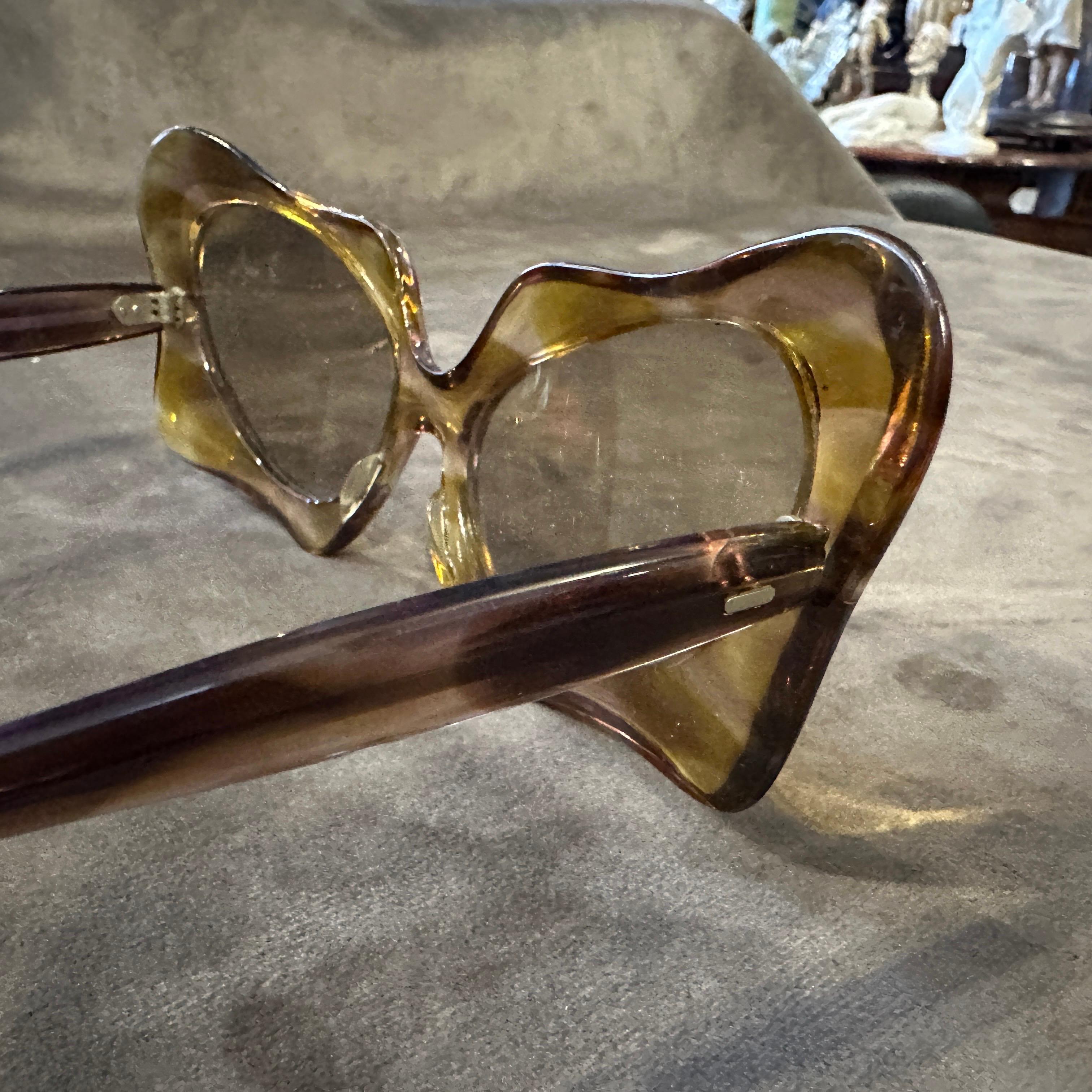 1960s French Riviera Style Amazing French Oversized Sunglasses For Sale 8