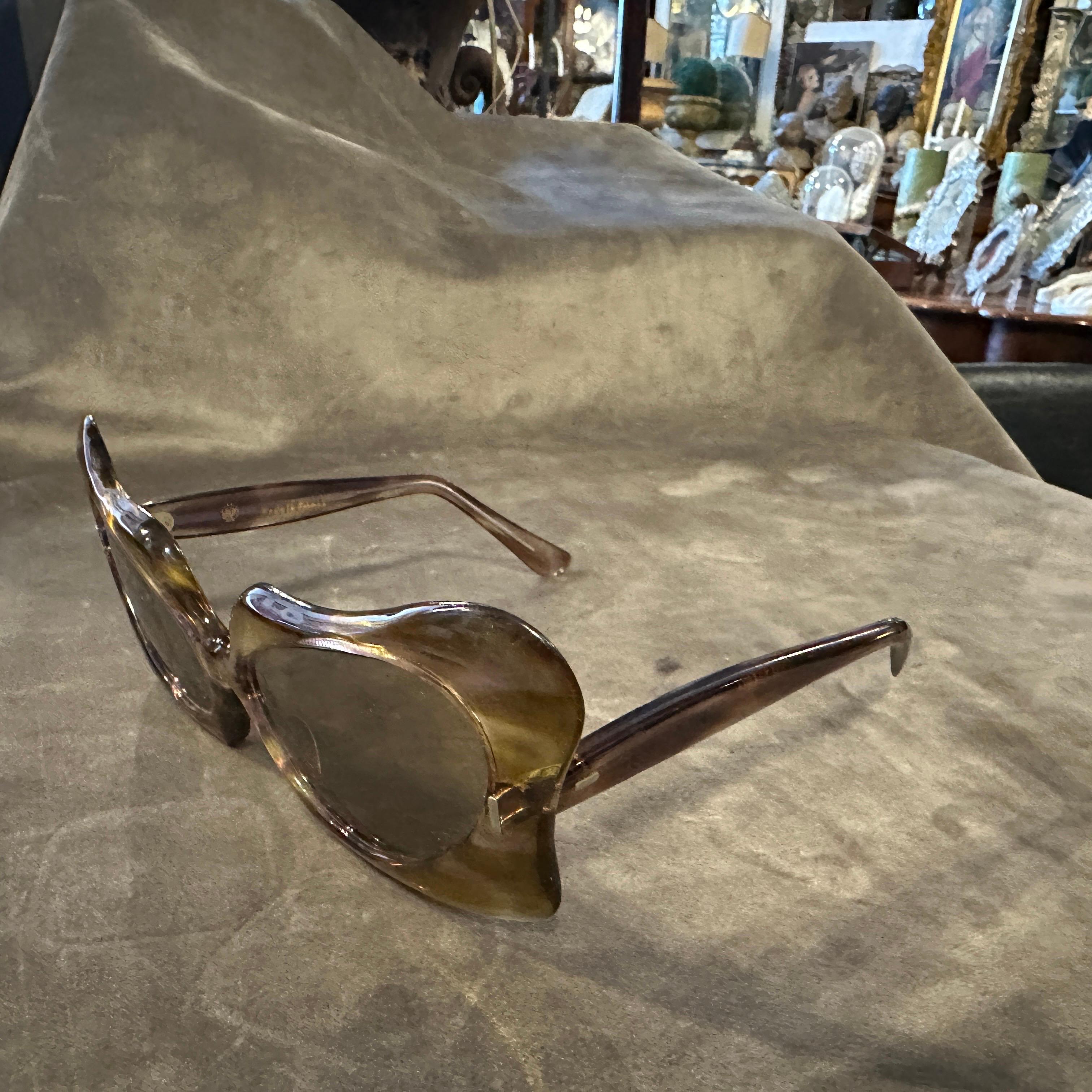 1960s French Riviera Style Amazing French Oversized Sunglasses For Sale 10