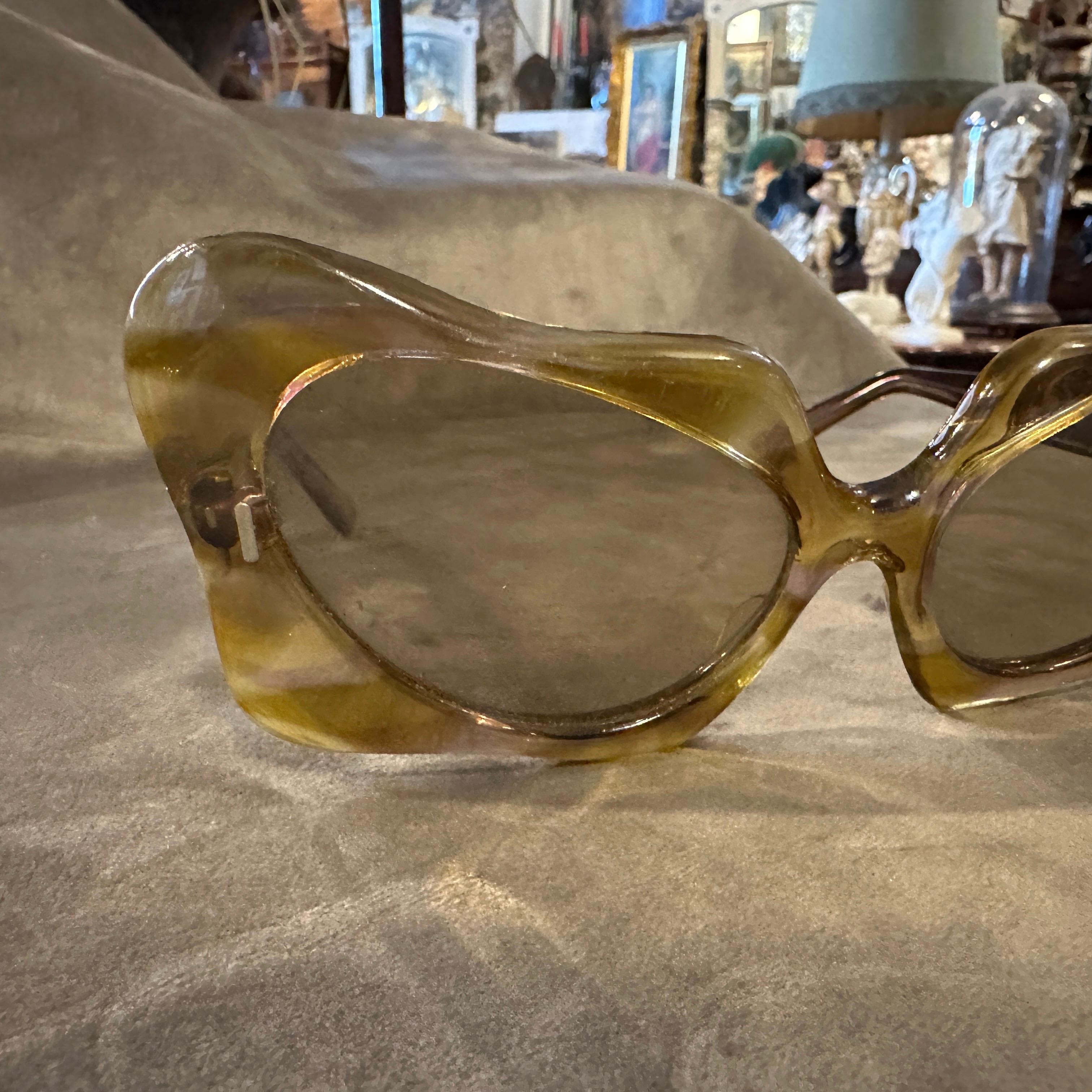 1960s French Riviera Style Amazing French Oversized Sunglasses For Sale 11