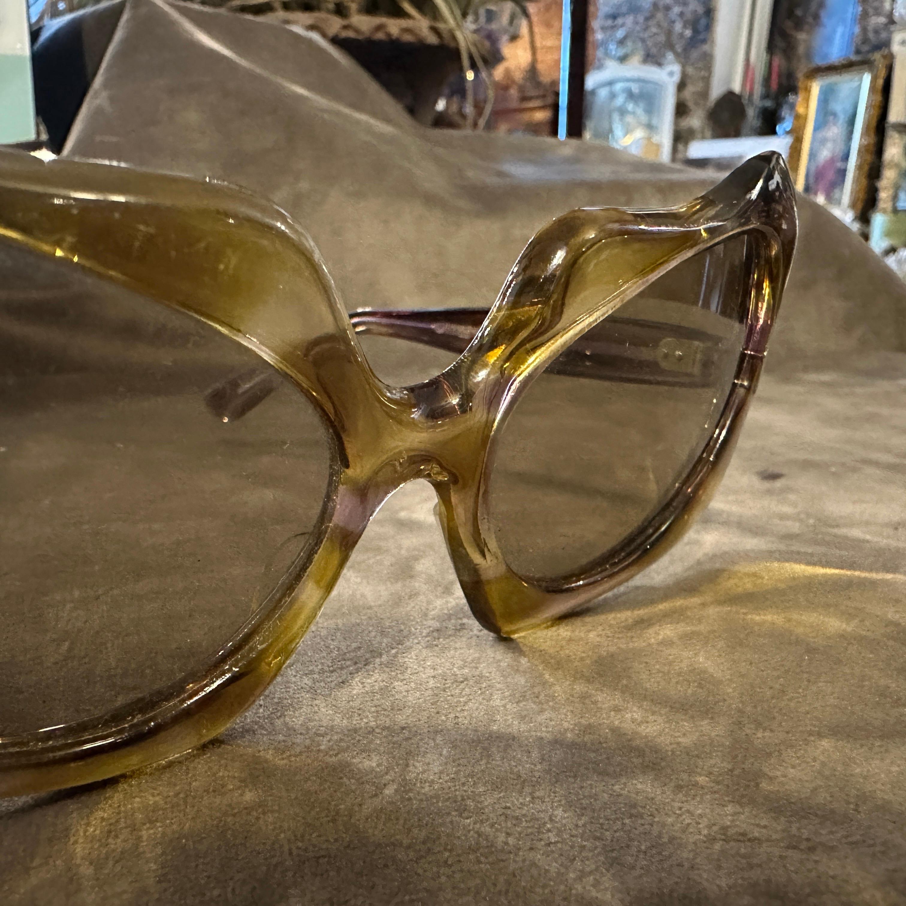 1960s French Riviera Style Amazing French Oversized Sunglasses In Good Condition For Sale In Aci Castello, IT