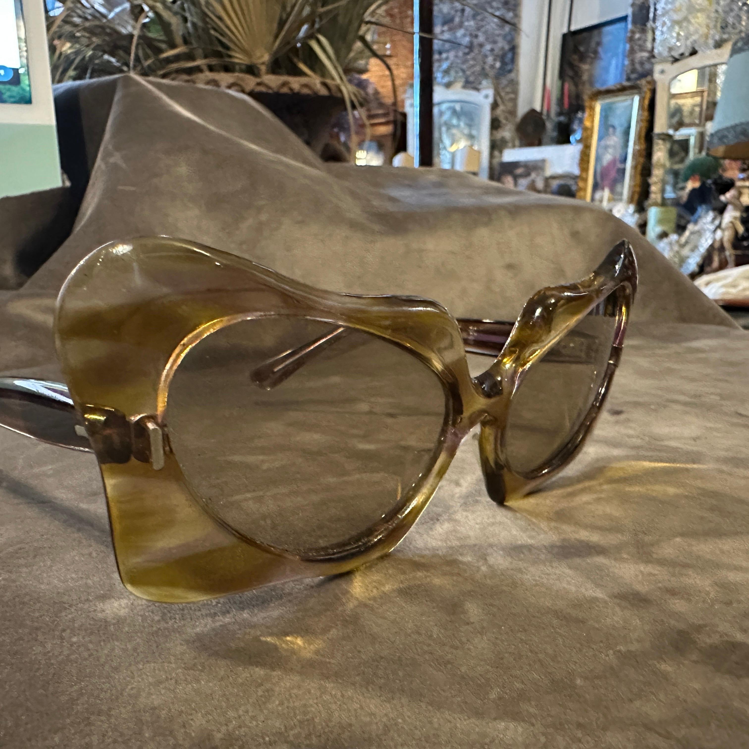 1960s French Riviera Style Amazing French Oversized Sunglasses For Sale 2