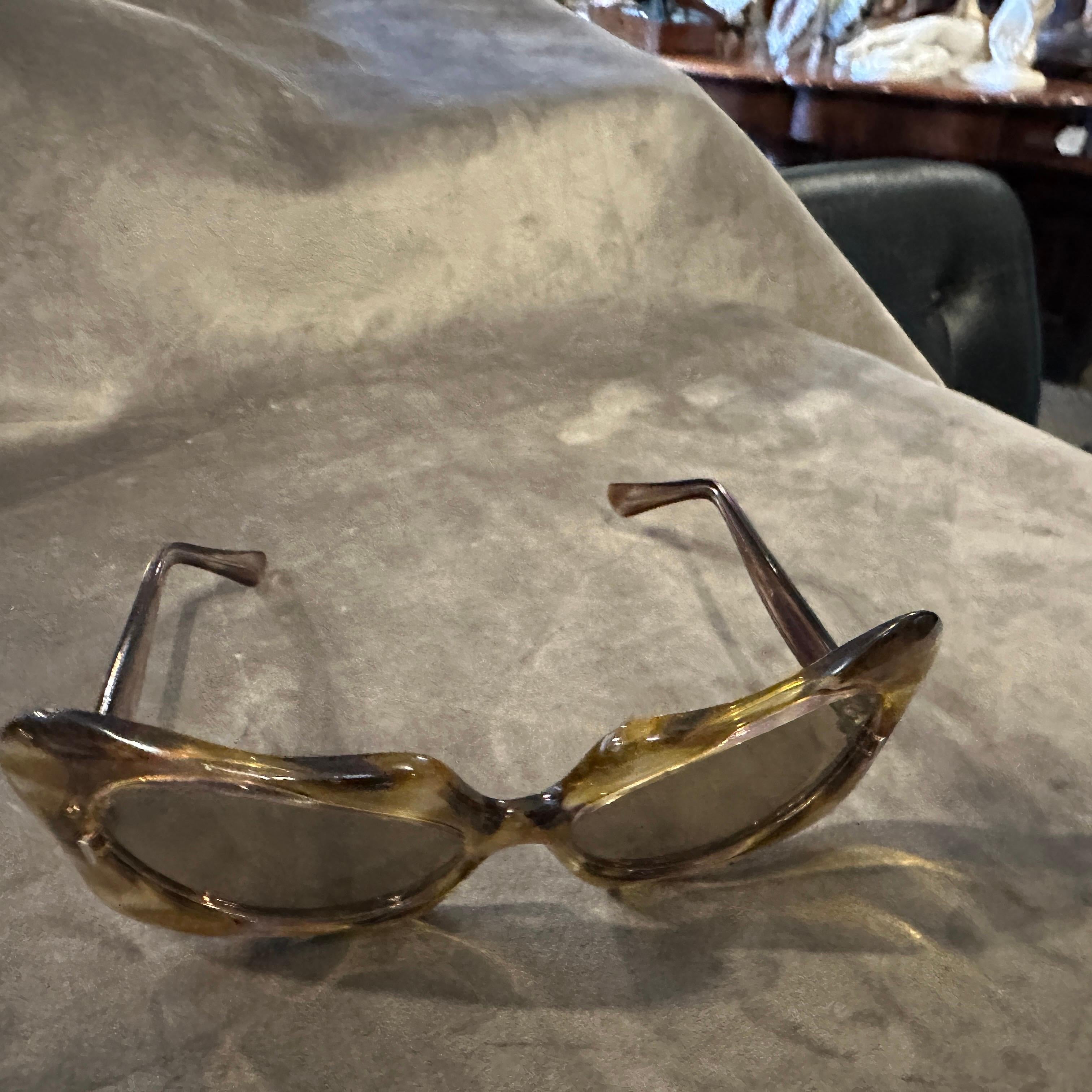 1960s French Riviera Style Amazing French Oversized Sunglasses For Sale 3