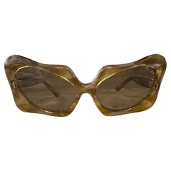 Occhiali da sole oversize in stile Costa Azzurra degli anni '60