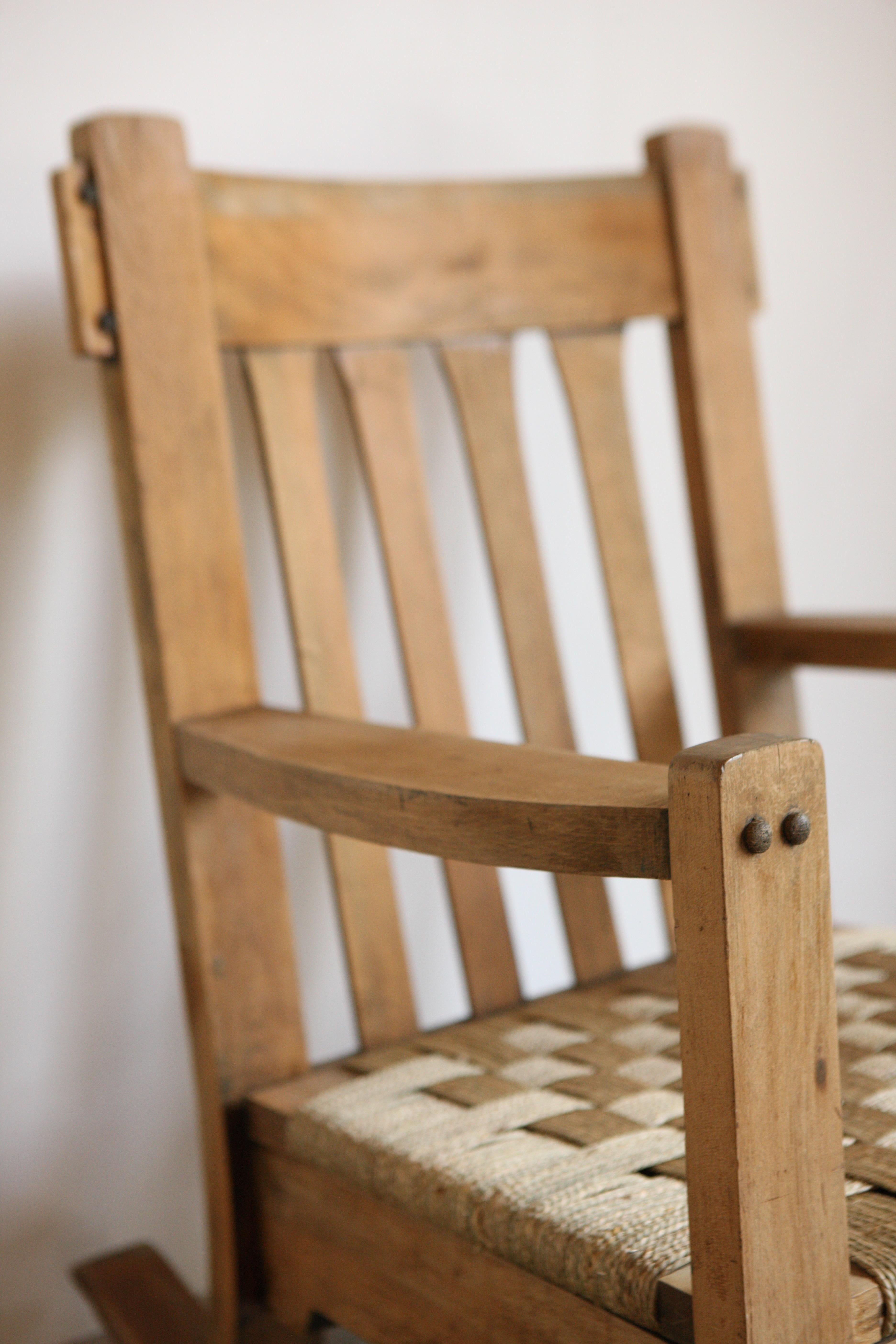 Mid-20th Century 1960's French Rocking Chair For Sale
