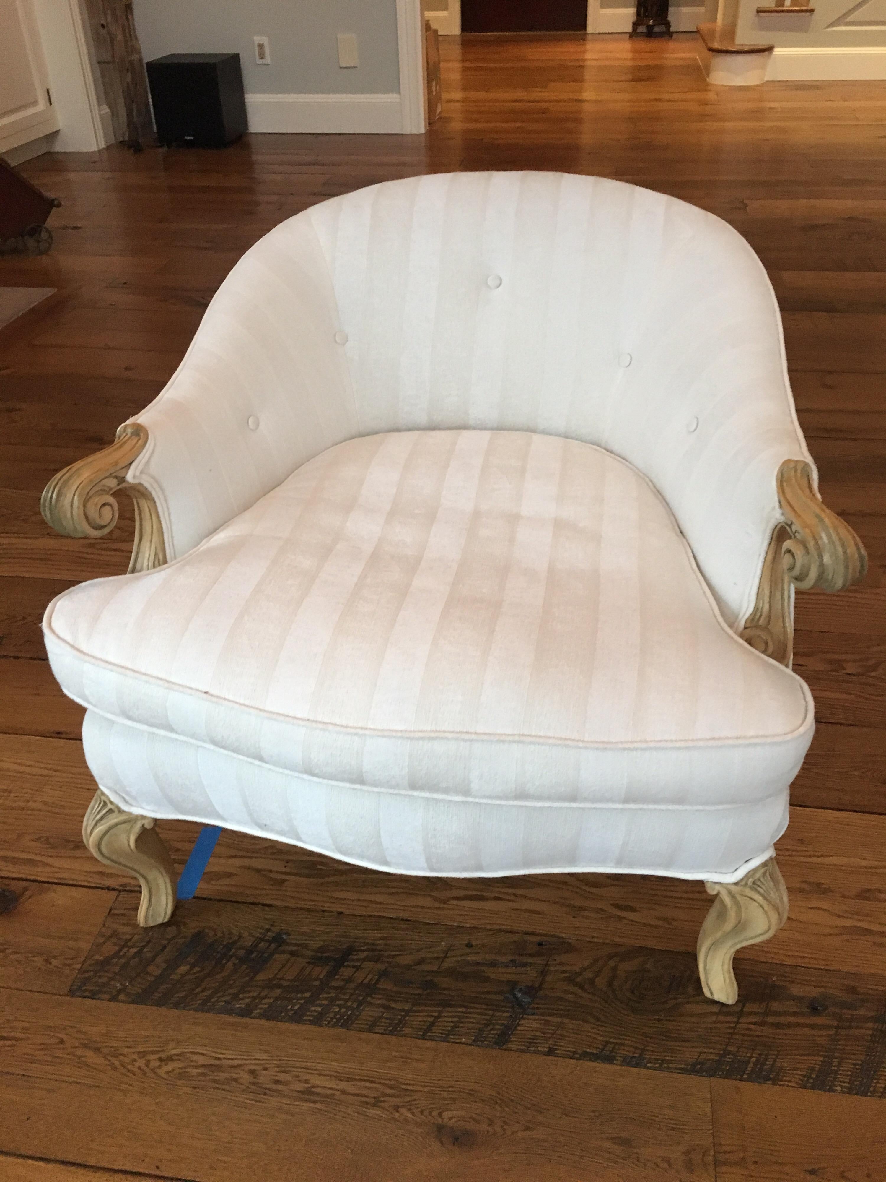 1960s French Rococo Style Low Bergere Chair 2