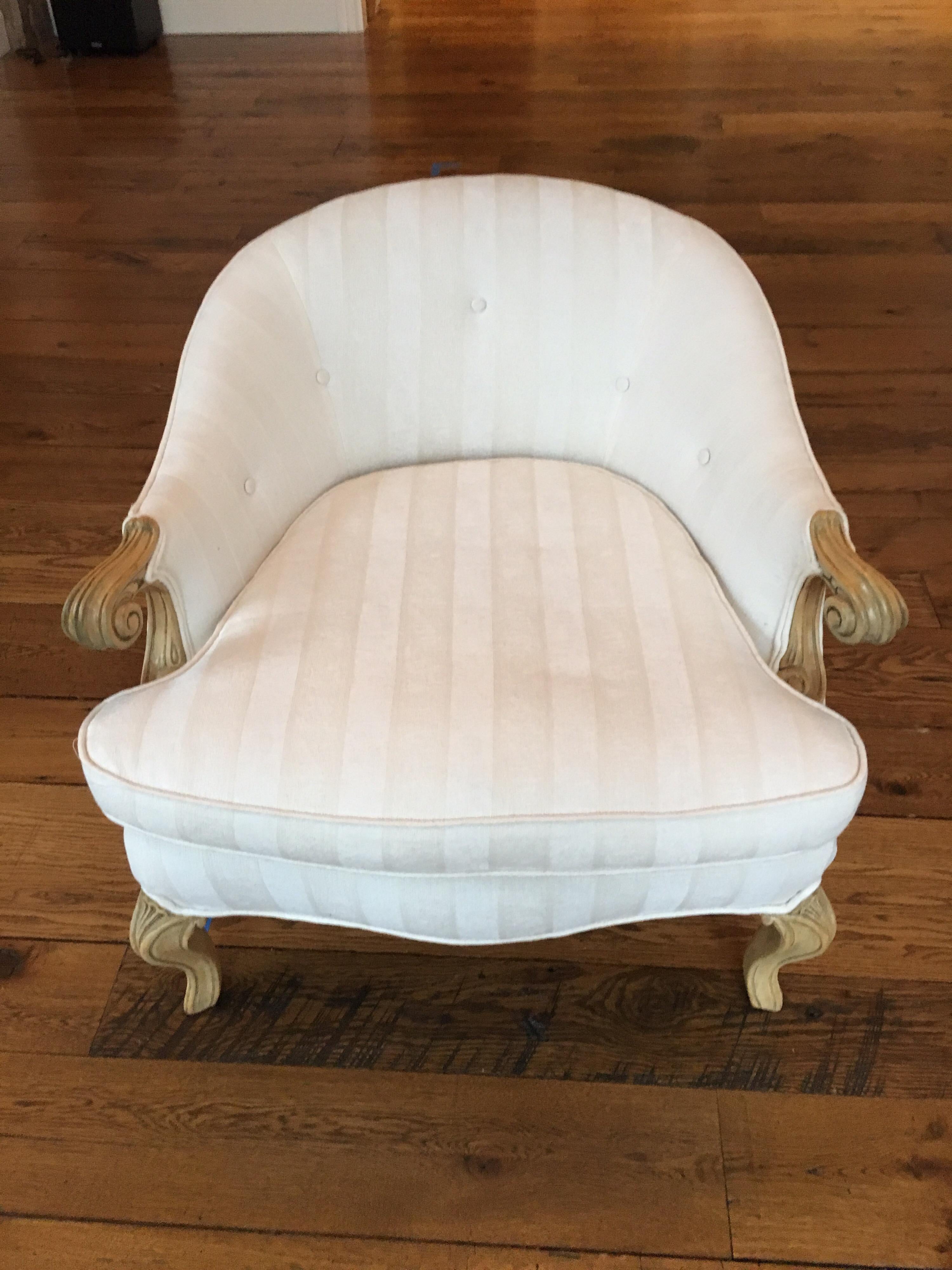 1960s French Rococo Style Low Bergere Chair 3